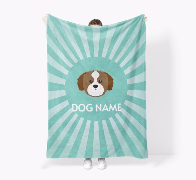 'Spotlight' - Personalized {breedFullName} Blanket: Premium Sherpa Fleece